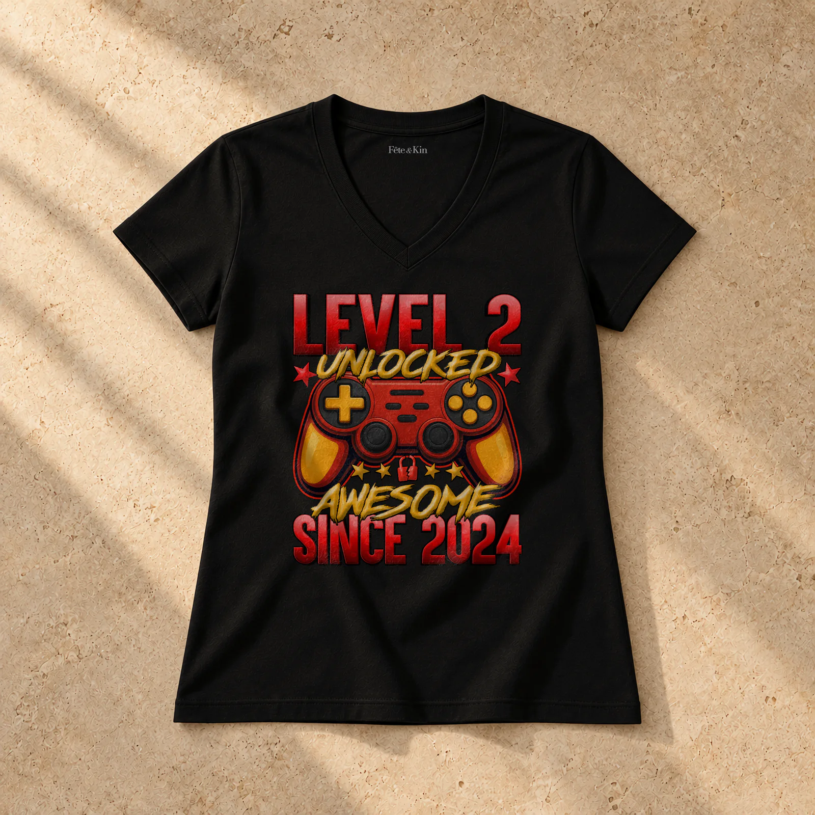 2 Birthday Shirts – Happy 2nd Birthday Gifts – LADIES' V-NECK T-SHIRT
